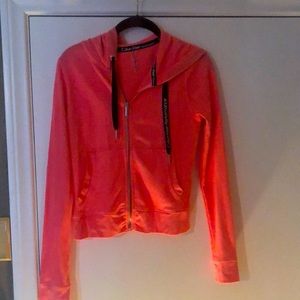 Coral Calvin Klein light weight zip up hoodie